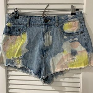 Hi Rise Cheeky Jean Shorts